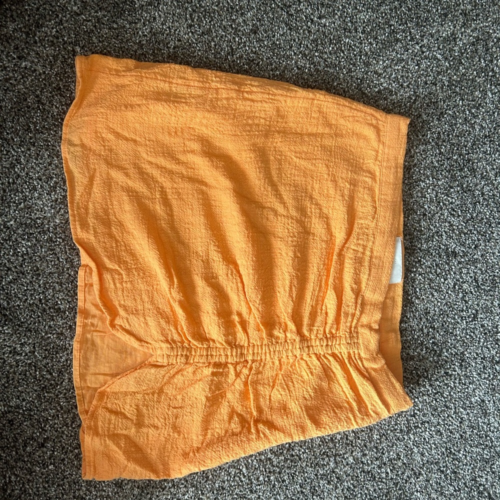 H&M Tangerine Textured Skirt